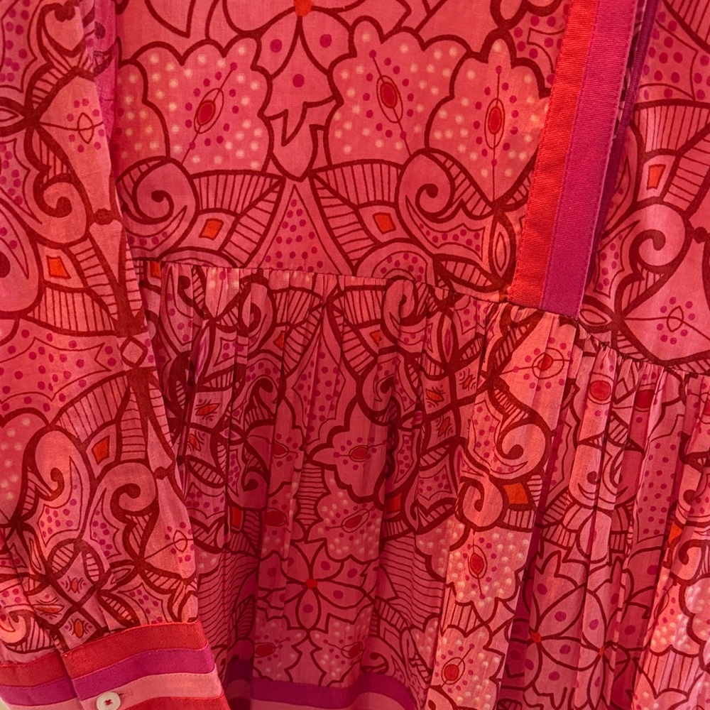 Ro’s Garden Pink Long-Sleeve Printed Maxi Dress - Picture 4 of 6
